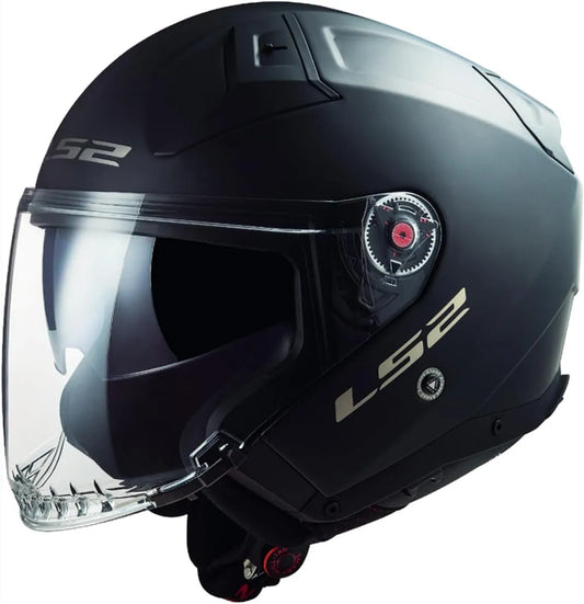 Casque moto LS2, Moto Jet Infinity II finition noire Mat