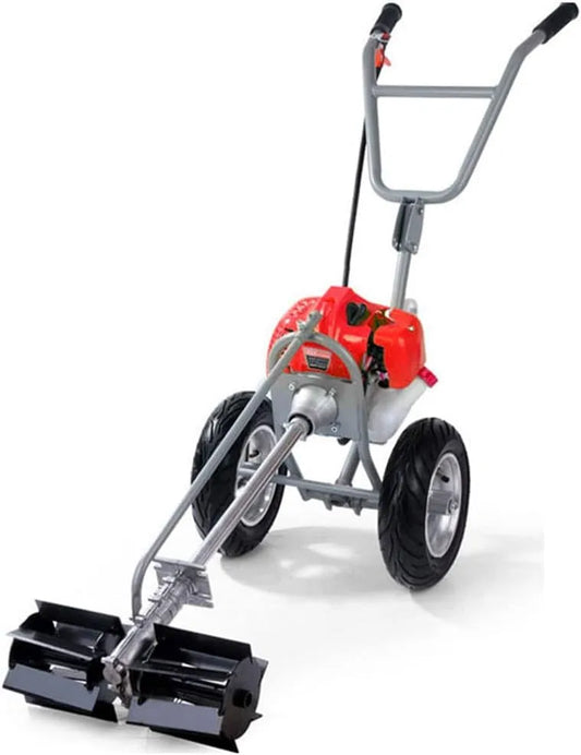 Motoculteur, puissant 52 CC à 4 temps pour la culture du sol, l'élimination des mauvaises herbes et le creusement de la pelouse
