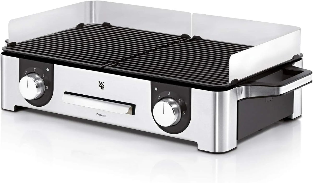 WMF lave-vaisselle 0415280011, puissance 2400W, Grande surface 28x50cm, Inox 18/10 Cromargan, Master-Grill électrique, Revêtement antiadhésif, Lono