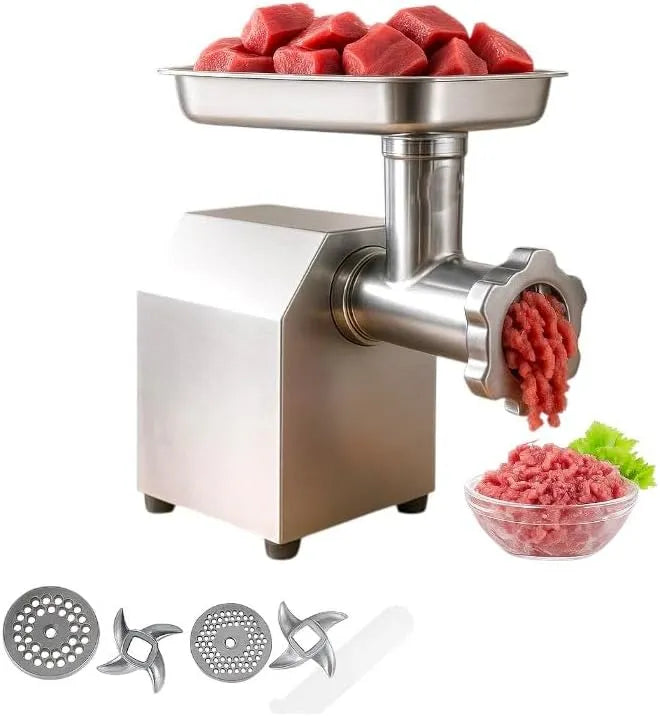 Modèle Viande Électrique Professionnel D70 Hachoir à, Débit 120 kg, Grilles Ø70 mm, 5.5 & 7 mm, puissance 850W, Lame Simple Coupe, Acier Inox