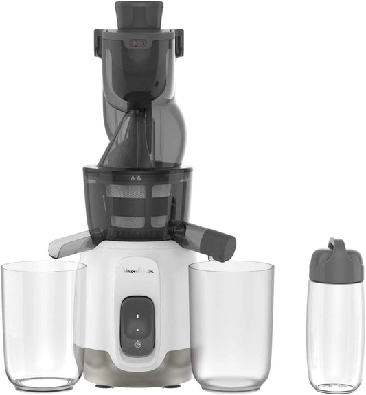 Moulinex extracteur de jus ZU600110, ULTRA JUICE à froid 2, filtres Gourde 600 mL Goulotte Extra-large 85 mm Programme automatique Easy Clean