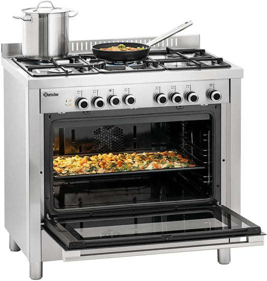 Cuisinière à gaz BGH 600, Four électrique multifonctions, 521, Bartscher