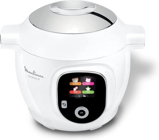 Moulinex modèle, Cookeo Multicuiseur intelligent 6L CE854110, 80 recettes intégrées, 15 ans réparabilité, Ecran intuitif, Application MyMoulinex
