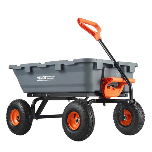 Vevor Chariot à Benne basculante, capacité de Charge 363 kg, poignée Convertible 2 en 1, Roues 255 mm, brouette Utilitaire pour pelouse
