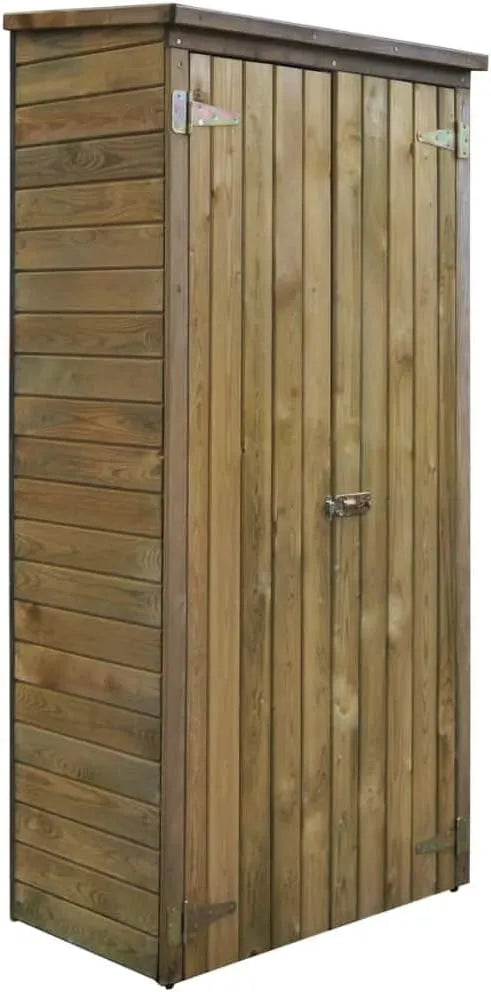 Abri à outils, Cabane de Jardin en Resine Armoire de Jardin pour Jardin Pin 85 x 48 x 177 cm Brun