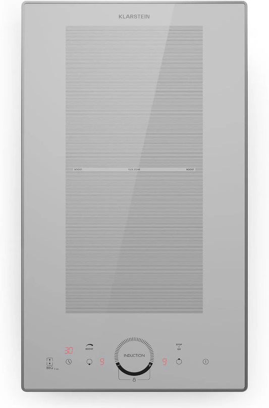 Klarstein plaque de cuisson, 2 Feux Induction, puissance 3500W x2, Tables de Cuisson Électriques, Induction Électrique Encastrable, Double Chauffante