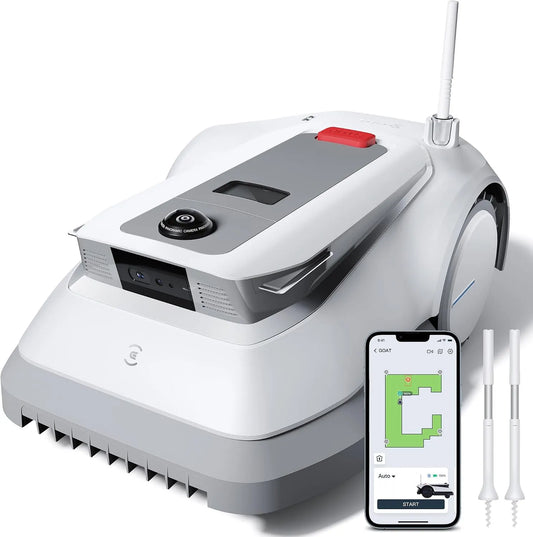 Ecovacs tondeuse G1-800, pente de 45%, Goat Robot sans Fil périphérique 800㎡, gestion 16 zones, cartographie automatique