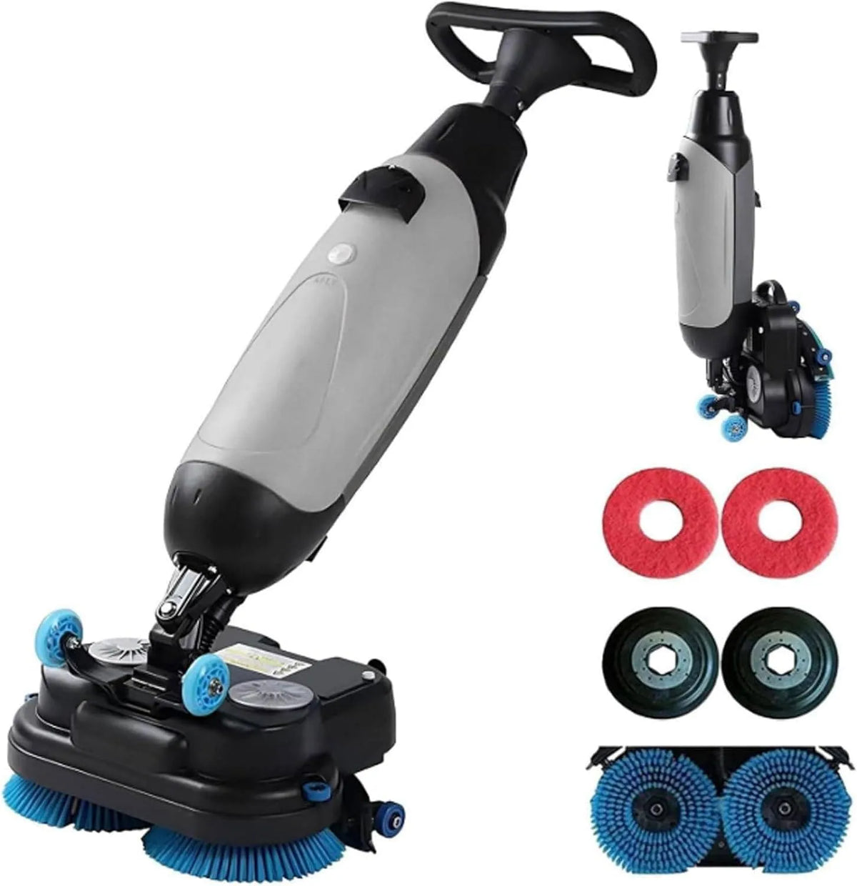 Modèle 1200m² Autolaveuse Mini, 240 RPM Nettoyage Profond, 1200m²/h, largeur 43cm, 17 Pouces, Professionnelle Commerciale