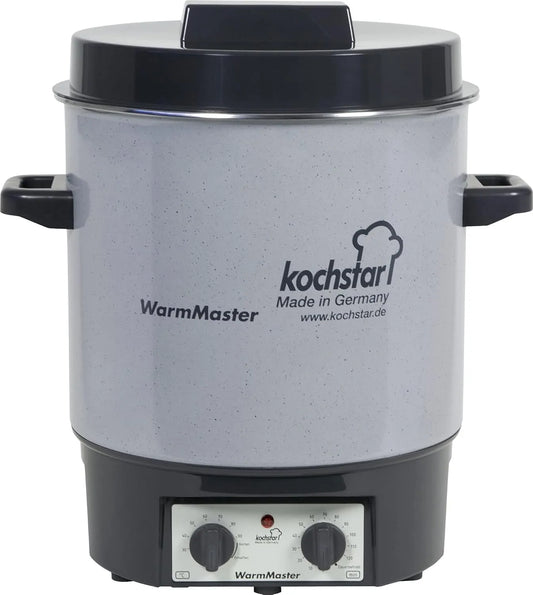 Modèle K99102035 Kochstar, dimensions 45,5 x 36,7 x 41,5 cm, Stérilisateur Electrique Thermostat + Minuteur Email finition grise