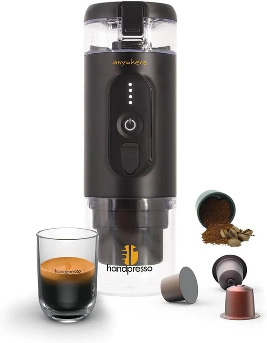Cafetière 21700 Handpresso, Machine a cafe portable avec batterie USB réservoir 60ml, portable E-Presso, mini à batterie