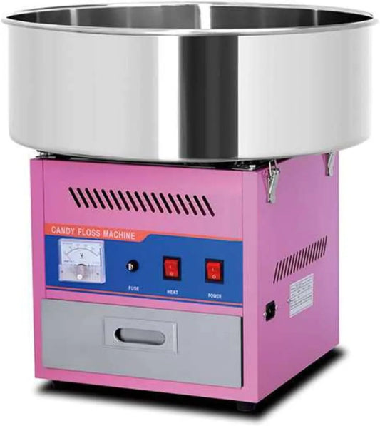 Barbe à Papa Professionnelle Machine à, largeur 50 cm, Anniversaires et Événements, Idéale pour Fêtes Foraines, Production 1,8 kg, Acier Inoxydable