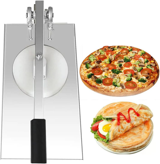 Plaque de cuisson, Presse à pâte à Pizza Manuelle, de Pression antiadhésive de 12 à 24 cm, pâte 18cm, Angle de Bras d'extension réglable