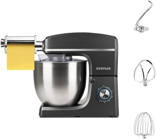 Robot pâtissier G20113, 6 niveaux de vitesse, G3 Ferrari Pastaio 10&Lode avec Laminoir, puissance 1500 W, 6 niveaux de vitesse, capacité 10 Litres