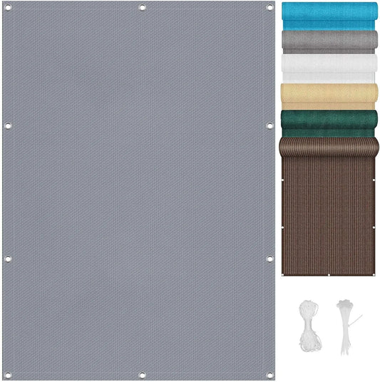 Voile Ombrage, avec 4 Morceaux de Corde pour La Couverture VéGéTale Serre Pergola, finition grise