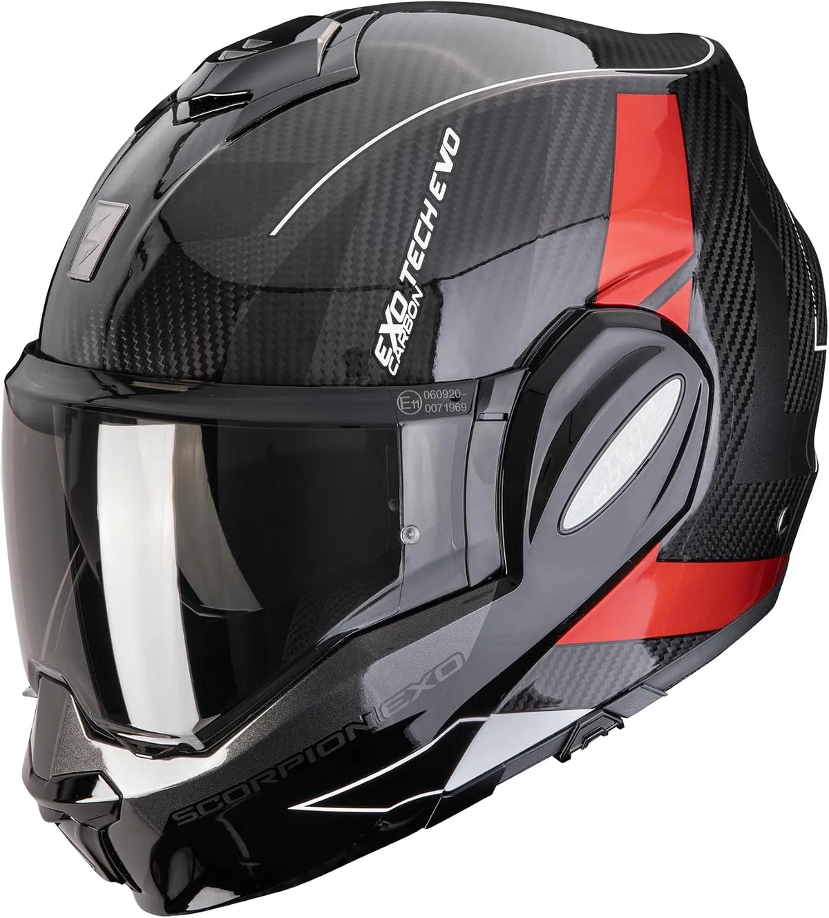 Casque moto, Scorpion EXO-Tech Evo Carbon Cad modulable