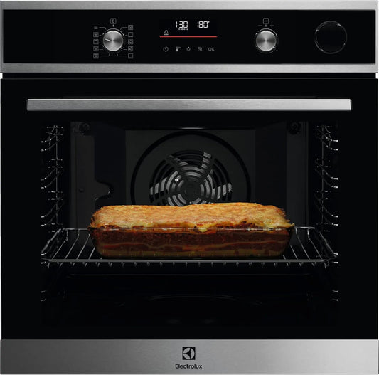 Electrolux cuiseur vapeur EOC6H77X, Capacité 72 L, Fonction Pizza, Chauffage Rapide, Série 600 Intégrable SenseCook avec SteamCrisp, Ecran LED